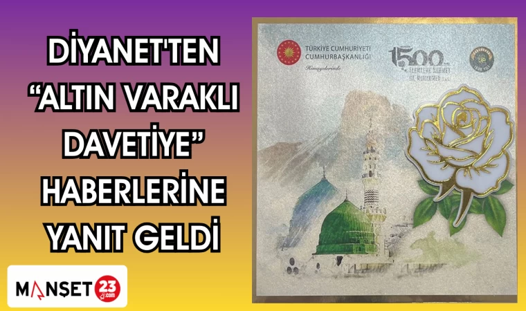 Diyanet'ten “altın varaklı davetiye” haberlerine yanıt geldi