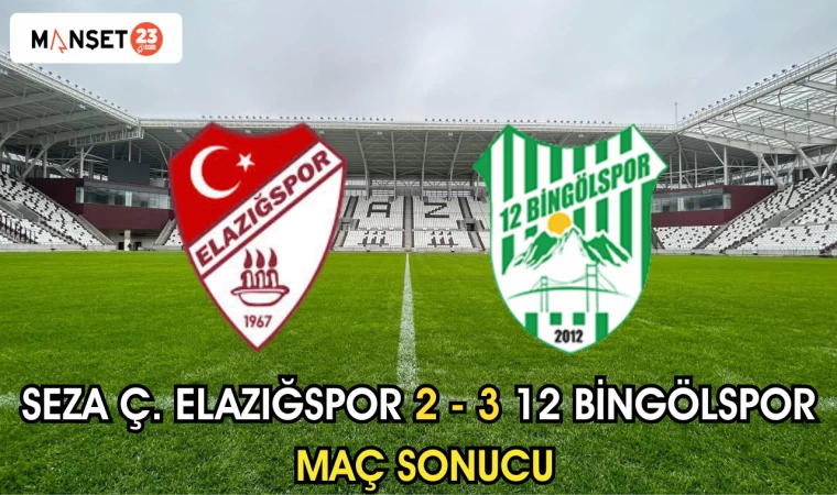 SEZA Ç. ELAZIĞSPOR 2 - 3 12 BİNGÖLSPOR MAÇ SONUCU