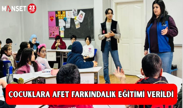 Çocuklara Afet Farkındalık Eğİtimi Verildi