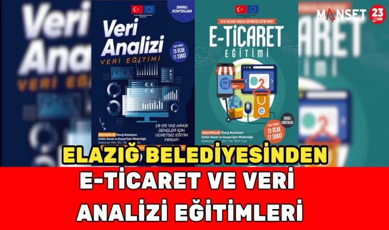Elazığ Belediyesinden E-Ticaret ve Veri Analizi Eğitimleri