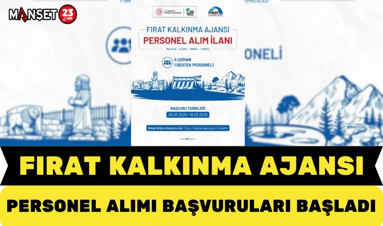 Fırat Kalkınma Ajansı Personel Alımı Başvuruları Başladı