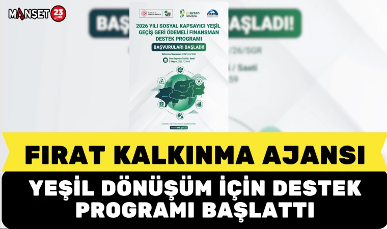 Fırat Kalkınma Ajansı Yeşil Dönüşüm İçin Destek Programı Başlattı
