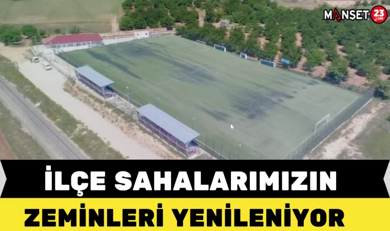 İLÇE SAHALARIMIZIN ZEMİNLERİ YENİLENİYOR