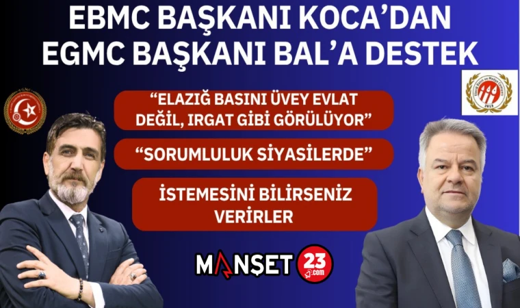 EBMC Başkanı Koca “Elazığ Basını Üvey Evlat Değil, Irgat Gibi Görülüyor”