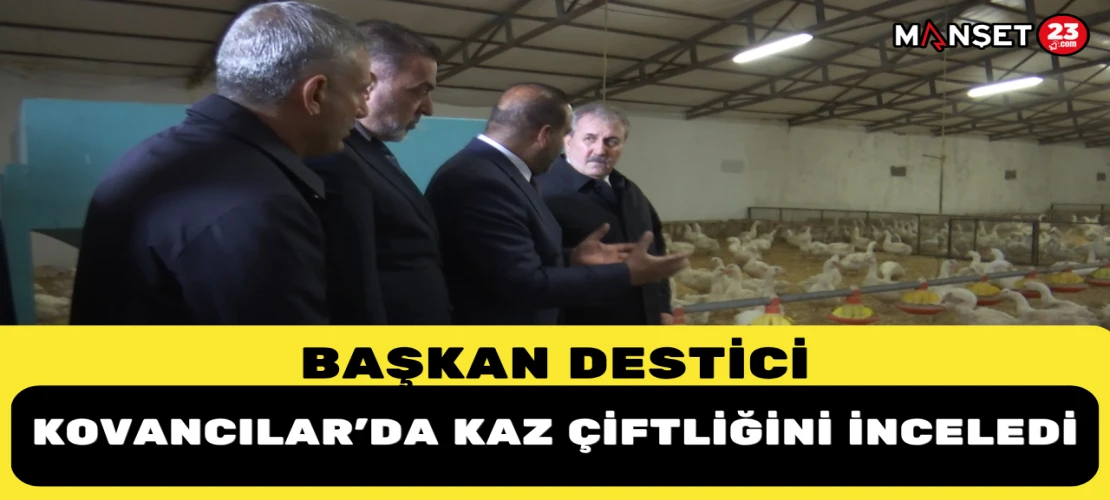 Mustafa Destici Kovancılar’da kaz çiftliğini inceledi