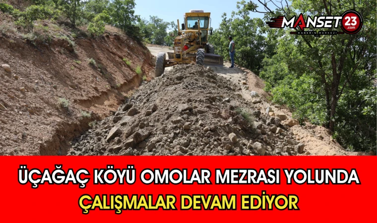 Üçağaç Köyü Omolar Mezrası Yolunda Çalışmalar Devam Ediyor