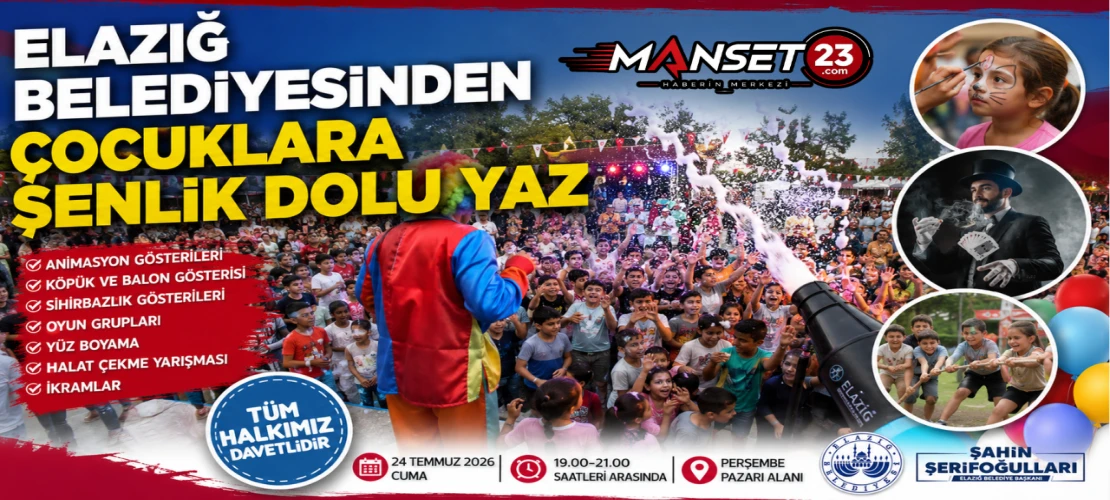 Elazığ Belediyesinden Çocuklara Şenlik Dolu Yaz