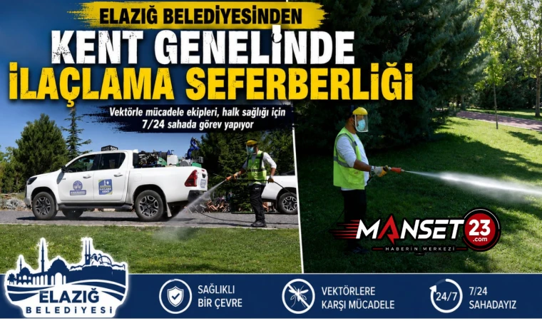 Elazığ Belediyesinden Kent Genelinde İlaçlama Seferberliği