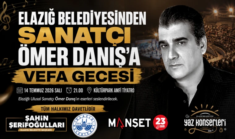 Elazığ Belediyesinden Sanatçı Ömer Danış'a Vefa Gecesi