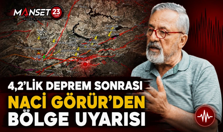 4,2’lik Deprem Sonrası Naci Görür’den Bölge Uyarısı