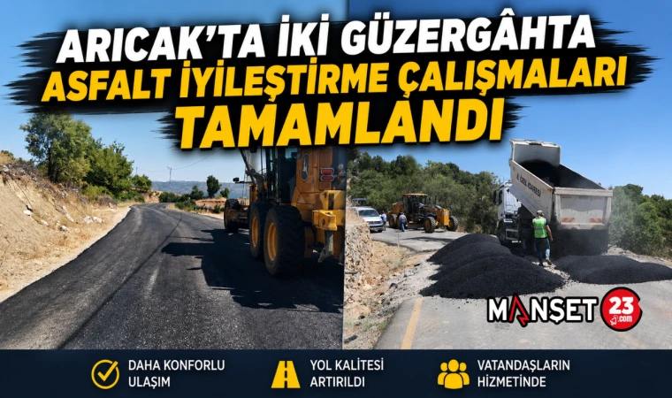 Arıcak’ta İki Güzergâhta Asfalt İyileştirme Çalışmaları Tamamlandı