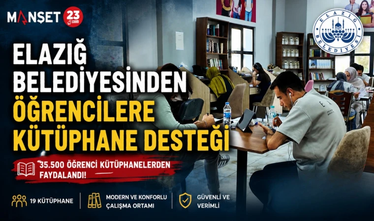 Elazığ Belediyesinden Öğrencilere Kütüphane Desteği