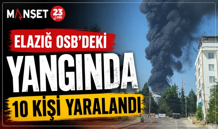 Elazığ OSB’deki Yangında 10 Kişi Yaralandı