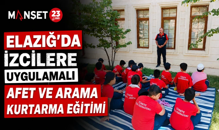 Elazığ'da İzcilere Uygulamalı Afet ve Arama Kurtarma Eğitimi