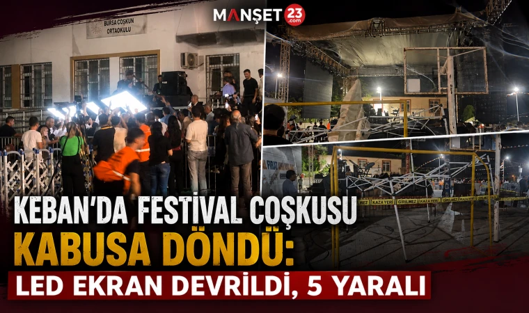 Keban’da Festival Coşkusu Kabusa Döndü: LED Ekran Devrildi, 5 Yaralı