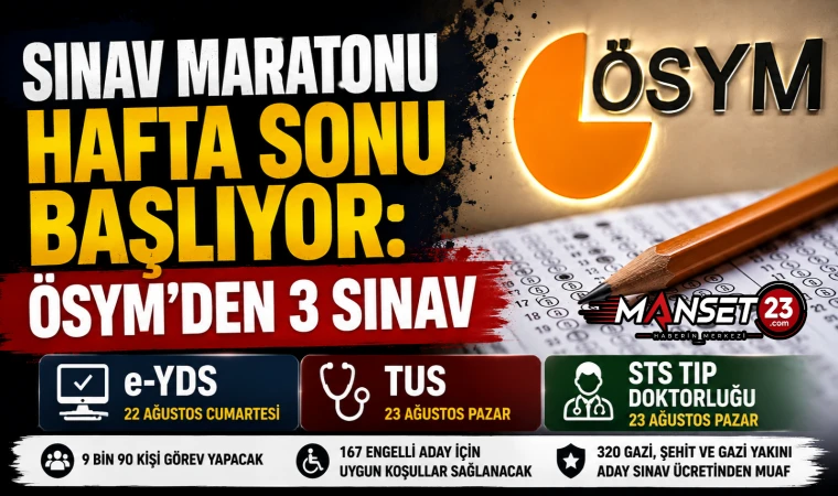 Sınav Maratonu Hafta Sonu Başlıyor: ÖSYM’den 3 Sınav