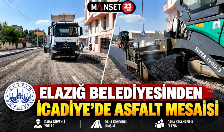 Elazığ Belediyesinden İcadiye’de Asfalt Mesaisi