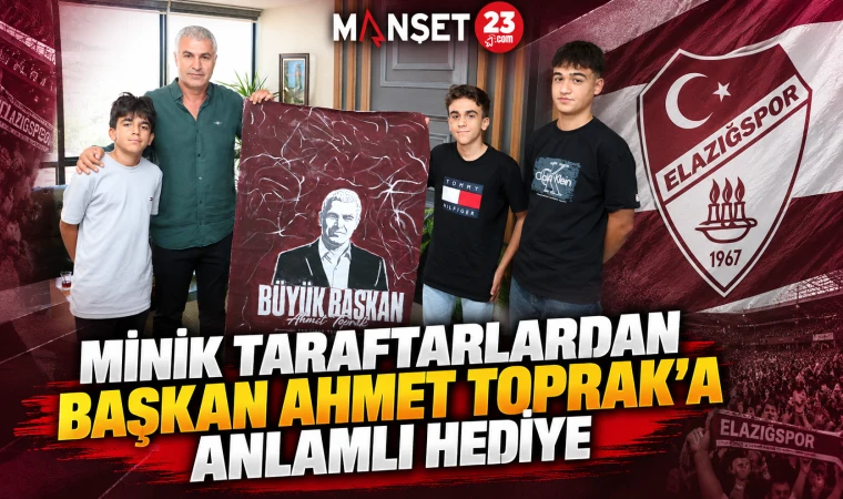 Minik Taraftarlardan Başkan Ahmet Toprak’a Anlamlı Hediye