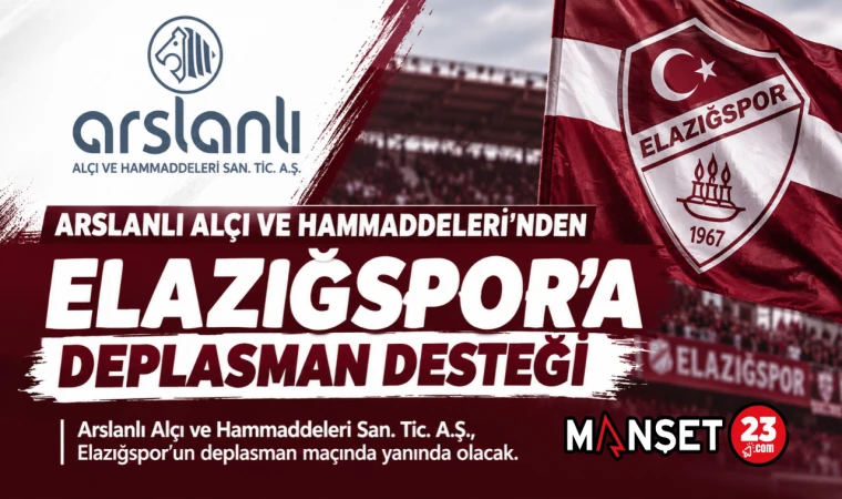 Arslanlı Alçı ve Hammaddeleri’nden Elazığspor’a Deplasman Desteği