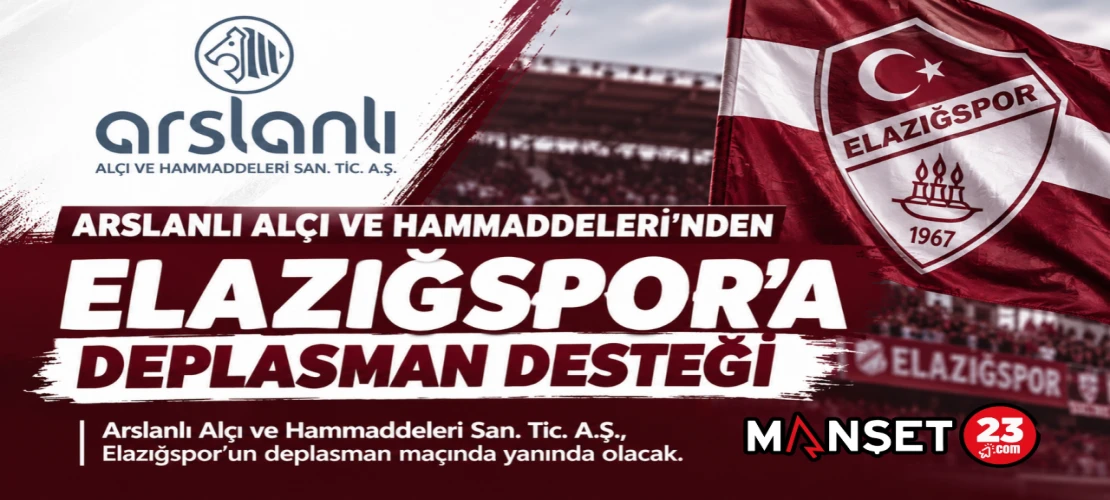 Arslanlı Alçı ve Hammaddeleri’nden Elazığspor’a Deplasman Desteği