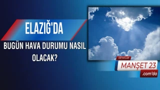 Elazığ'da Bugün Hava Durumu Nasıl Olacak?