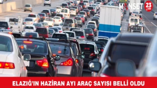 Elazığ’ın Haziran Ayı Araç Sayısı Belli Oldu