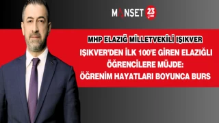 IŞIKVER’DEN İLK 100’E GİREN ELAZIĞLI ÖĞRENCİLERE MÜJDE: ÖĞRENİM HAYATLARI BOYUNCA BURS