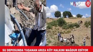 Su Deposunda Yaşanan Arıza Köy Halkını Mağdur Ediyor