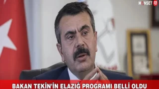 Bakan Tekin’in Elazığ Programı Belli Oldu