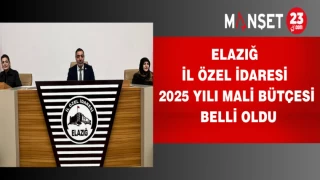 Elazığ İl Özel İdaresi 2025 yılı mali bütçesi belli oldu