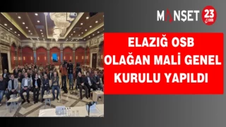 Elazığ OSB Olağan Mali Genel Kurulu yapıldı