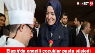 Elazığ’da engelli çocuklar pasta süsledi