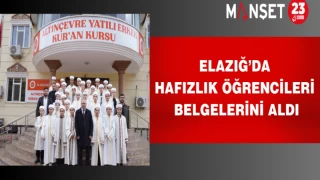 Elazığ’da Hafızlık Öğrencileri Belgelerini Aldı