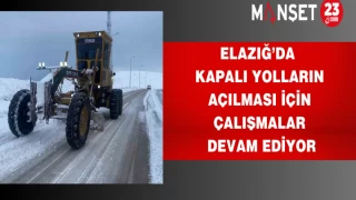 Elazığ’da Kapalı Yolların Açılması İçin Çalışmalar Devam Ediyor