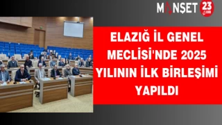 Elazığ İl Genel Meclisi'nde 2025 yılının ilk birleşimi yapıldı