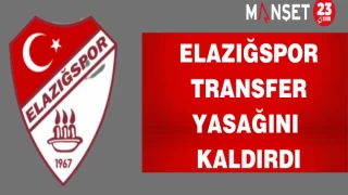 Elazığspor Transfer Yasağını Kaldırdı