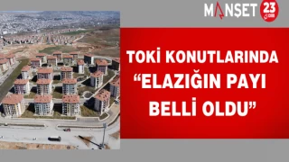 Toki konutlarında: " Elazığ'ın payı belli oldu"!