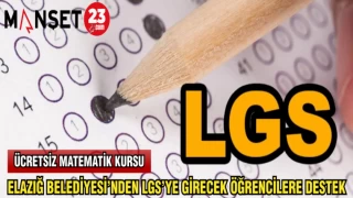 ELAZIĞ BELEDİYESİ'NDEN LGS'YE GİRECEK ÖĞRENCİLERE DESTEK