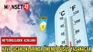 METEOROLOJİDEN AÇIKLAMA: HAVA SICAKLIKLARINDA ÖNEMLİ DÜŞÜŞ YAŞANACAK