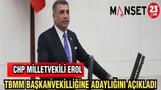CHP MİLLETVEKİLİ EROL TBMM BAŞKANVEKİLLİĞİNE ADAYLIĞINI AÇIKLADI