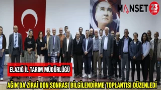 ELAZIĞ TARIM İL MÜDÜRLÜĞÜ AĞIN'DA ZİRAİ DON SONRASI BİLGİLENDİRME TOPLANTISI DÜZENLEDİ