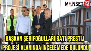 BAŞKAN ŞERİFOĞULLARI BATI PRESTİJ PROJESİ ALANINDA İNCELEMEDE BULUNDU