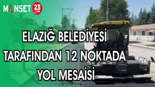 ELAZIĞ BELEDİYESİ TARAFINDAN 12 NOKTADA YOL MESAİSİ
