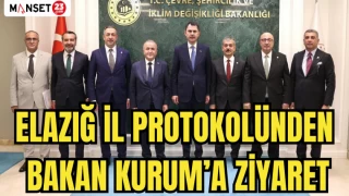 ELAZIĞ İL PROTOKOLÜNDEN BAKAN KURUMA ZİYARET