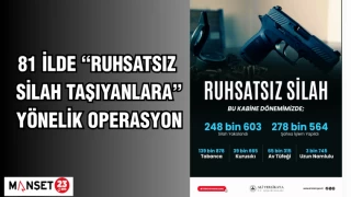 81 İLDE “RUHSATSIZ SİLAH TAŞIYANLARA” YÖNELİK OPERASYON