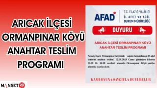 ARICAK İLÇESİ ORMANPINAR KÖYÜ ANAHTAR TESLİM PROGRAMI