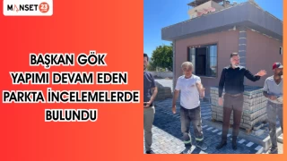 BAŞKAN GÖK YAPIMI DEVAM EDEN PARKTA İNCELEMELERDE BULUNDU