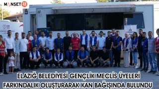 ELAZIĞ BELEDİYESİ GENÇLİK MECLİS ÜYELERİ FARKINDALIK OLUŞTURARAK KAN BAĞIŞINDA BULUNDU