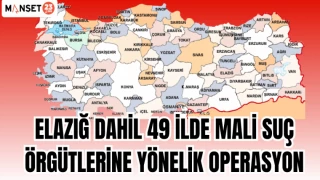 ELAZIĞ DAHİL 49 İLDE MALİ SUÇ ÖRGÜTLERİNE YÖNELİK OPERASYON