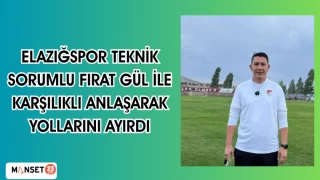 Elazığspor Teknik Sorumlu Fırat Gül ile karşılıklı anlaşarak yollarını ayırdı